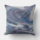 グレースタイリッシュ、ブルー、パープル抽象デザイン クッション (正面)