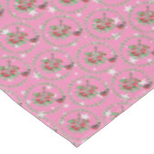 グレースターピンクレッドロビンリースクリスマス テーブルクロス (アングル)