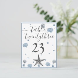 グレースターフィッシュブルーシェルビーチ結婚式サンキューサンキュー サンキューカード