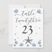 グレースターフィッシュブルーシェルビーチ結婚式 サンキューカード (裏面)