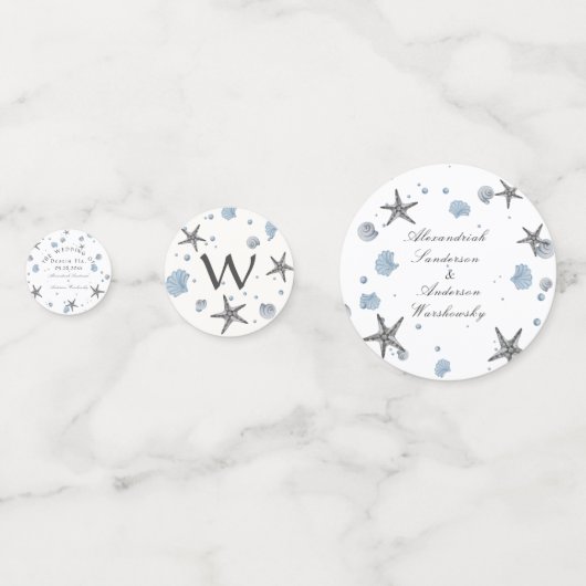 グレースターフィッシュブルービーチ結婚式 コンフェッティ (裏面)