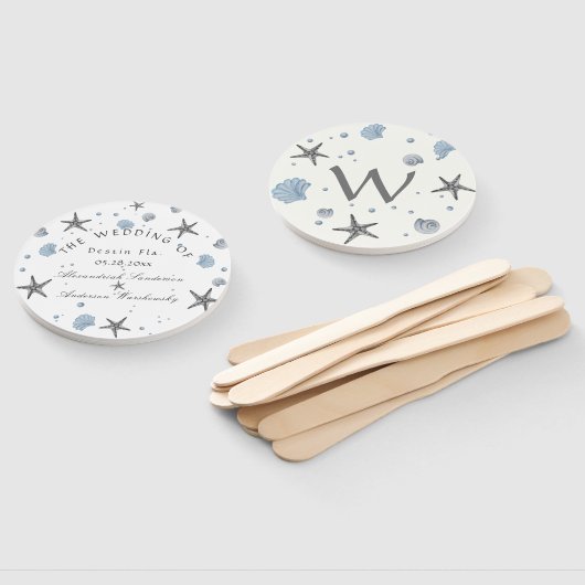 グレースターフィッシュブルービーチ結婚式 ハンドファン (組立なし)