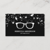 グレースター紙吹雪ブラックグレー眼鏡光学系 名刺 (正面)