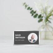 グレースチールシルバー写真不動産エージェント 名刺 (スタンド正面)