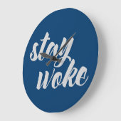 グレーステイ目覚め ラージ壁時計 (傾斜)