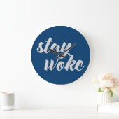 グレーステイ目覚め ラージ壁時計 (ホーム)