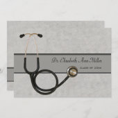 グレーステソスコープ – 卒業パーティー招待状 招待状 (正面/裏面)