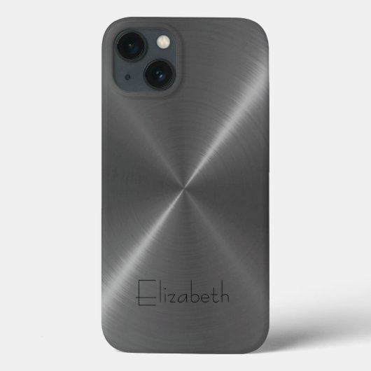 グレーステンレス鋼メタル Case-Mate iPhoneケース (裏面)