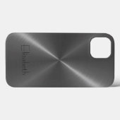 グレーステンレス鋼メタル Case-Mate iPhoneケース (裏面 (横))