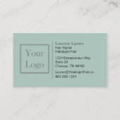 グレーストライプと多肉性モノグラムの 名刺 (裏面)