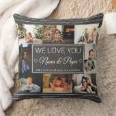 グレーストライプのが祖父母を愛する8写真 クッション (ブランケット)