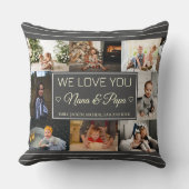 グレーストライプのが祖父母を愛する8写真 クッション (正面)