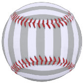 グレーストライプのとラベンダーの模様 ソフトボール (裏面)