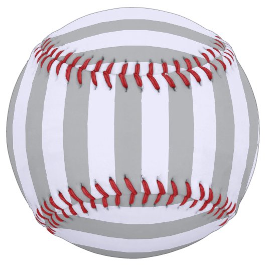 グレーストライプのとラベンダーの模様 ソフトボール (正面)