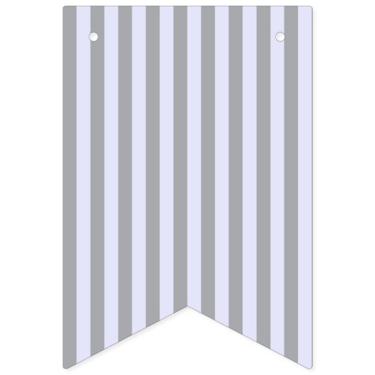 グレーストライプのとラベンダーの模様 バンティングフラッグ (第1の旗)