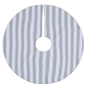 グレーストライプのとラベンダーの模様 ブラッシュドポリエステルツリースカート (正面)