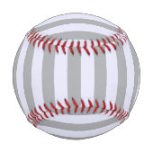 グレーストライプのとラベンダーの模様 野球ボール (裏面)