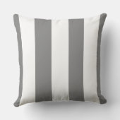 グレーストライプのと白の屋内 アウトドアクッション (裏面)