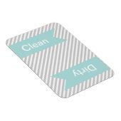 グレーストライプのクリーン – 汚れた食洗機磁石 マグネット (右側)