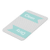 グレーストライプのクリーン – 汚れた食洗機磁石 マグネット (左側)