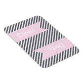 グレーストライプのクリーン – 汚れた食洗機磁石 マグネット (右側)