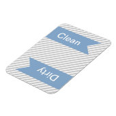 グレーストライプのクリーン – 汚れた食洗機磁石 マグネット (左側)