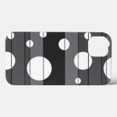 グレーストライプのドットとドット Case-Mate iPhoneケース (裏面 (横))