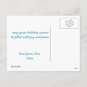 グレーストライプのバナーストライプのクリスマスカード写真 シーズンポストカード (裏面)