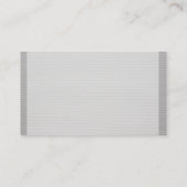 グレーストライプのプロフェッショナルエレガントスタイリッシュデザイン 名刺 (裏面)