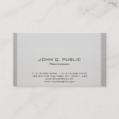 グレーストライプのプロフェッショナルエレガントスタイリッシュデザイン 名刺 (正面)