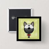 グレーストライプの子猫 缶バッジ (正面&裏面)