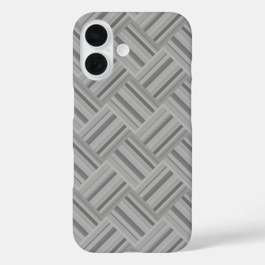 グレーストライプの斜め織りパターン Case-Mate iPhoneケース (裏面)