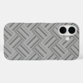 グレーストライプの斜め織りパターン Case-Mate iPhoneケース (裏面 (横))