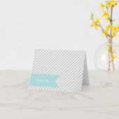 グレーストライプの空白のメモカード カード (黄色い花)