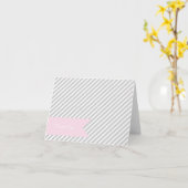 グレーストライプの空白のメモカード カード (黄色い花)