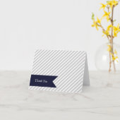 グレーストライプの空白のメモカード カード (黄色い花)