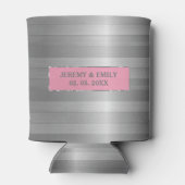 グレーストライプの色合いの 缶クーラー (裏面)