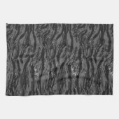 グレーストライプの迷彩柄 キッチンタオル (横)