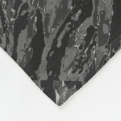 グレーストライプの迷彩柄 フリースブランケット (角)