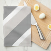 グレーストライプの キッチンタオル (四つ折り)