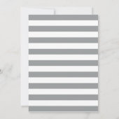 グレーストライプの、線、パタストライプのーン、誓の更新 招待状 (裏面)