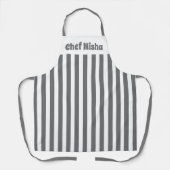 グレーストライプエプロン エプロン (正面)