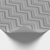 グレーストライプジグザグ模様 ラッピングペーパー (角)