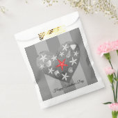 グレーストライプテーマ沿岸シーシェルスタフィッシュハート フェイバーバッグ (封をした状態)