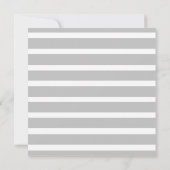 グレーストライプフローラブライダルシャワー招待状 招待状 (裏面)