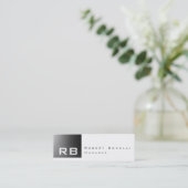 グレーストライプホワイトモノグラムスキニー名刺 スキニー名刺 (スタンド正面)