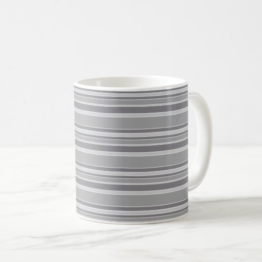 グレーストライプ コーヒーマグカップ (正面右)