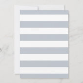 グレーストライプ&ピンク牡丹ブライダルシャワー招待 招待状 (裏面)