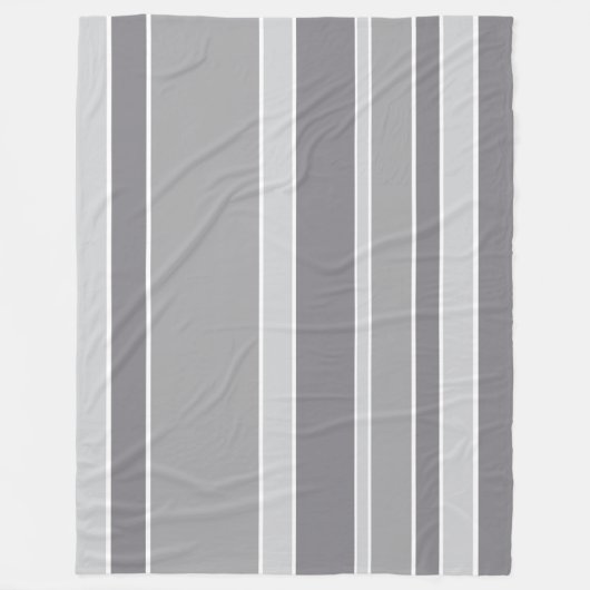 グレーストライプ フリースブランケット (正面)