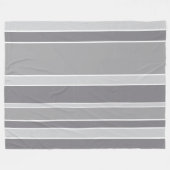 グレーストライプ フリースブランケット (正面(横))